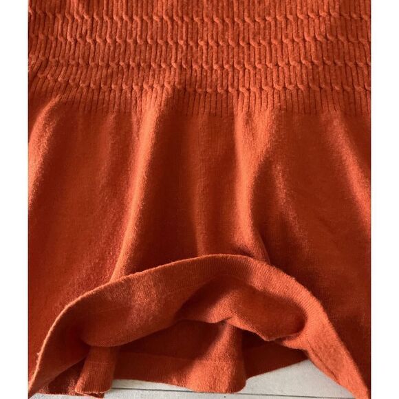 Vila Milano Womens Sweater Small Orange Long Sleeve Crew Neck Solid Wool Blend - Picture 7 of 10